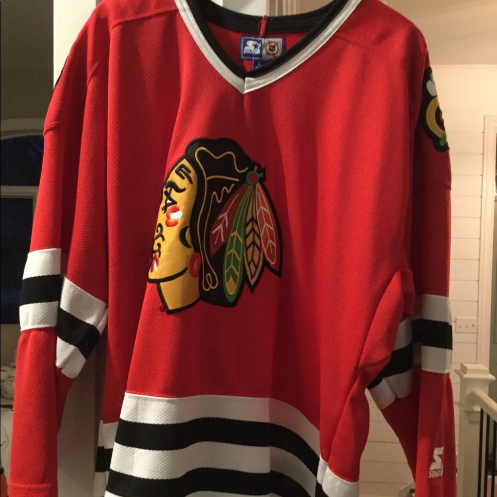 Chicago Blackhawks jersey STARTER. Size large.